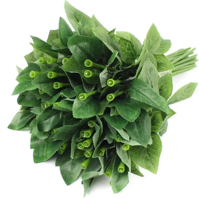 CSS 50 шт. искусственный цветок Роза стебли для Diy ручной работы букет листья Вену