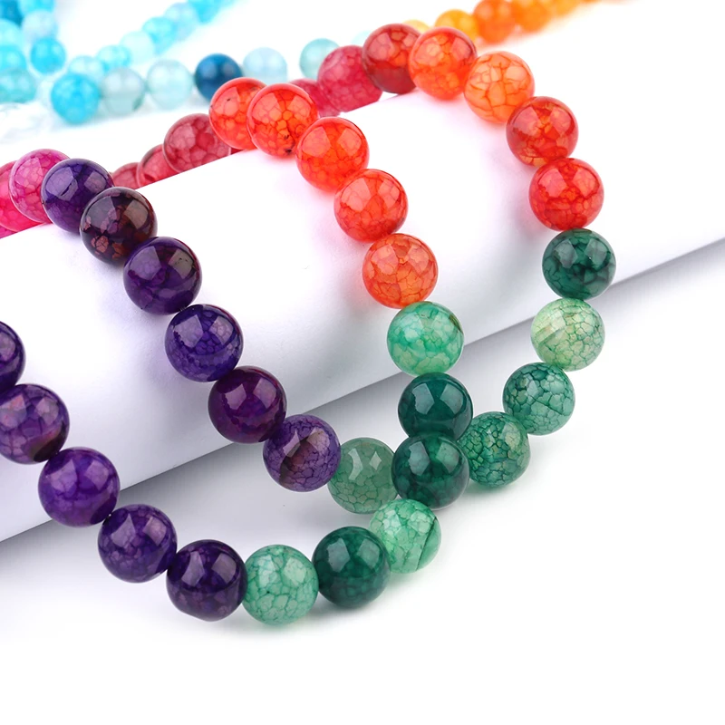 

6/8/10mm Natural Stone Beads Seven Sardonyx Chakras Round Loose Spaced Beads For Jewelry Needlework Necklace Bracelet DIY