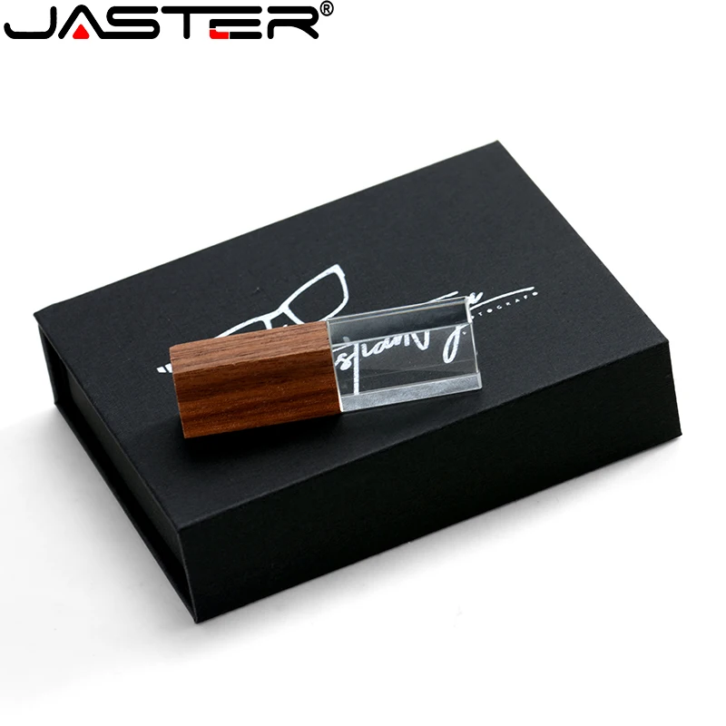 Флешка с кристаллом ореха JASTER usb 2 0 4 ГБ 8 32 64 128 черной упаковочной коробкой (10