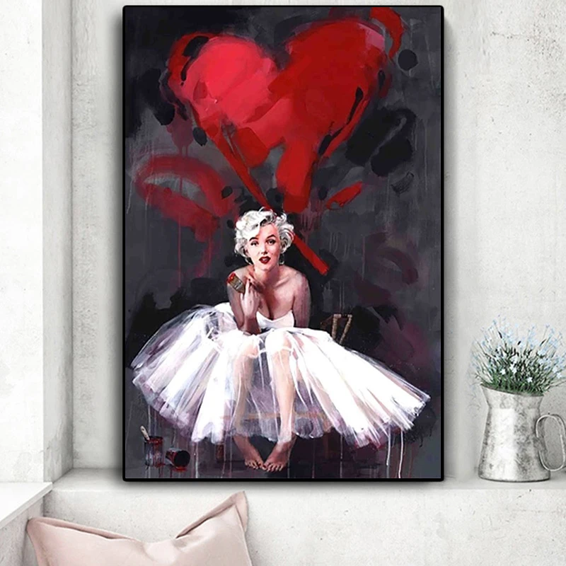 

Abstract Girl's Portrait Oil on Canvas Painting on Tne Wall Art Postesr and Print Wall Art Pictures for Living Room No Frame