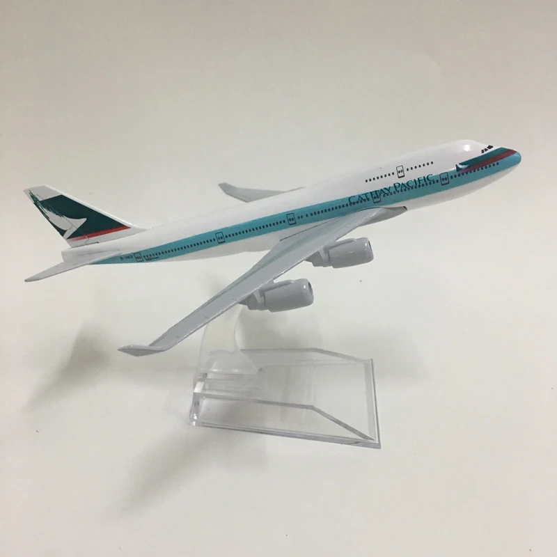 Металлическая авиамодель Cathay Pacific B747 16 см авиационного самолета в Гонконге