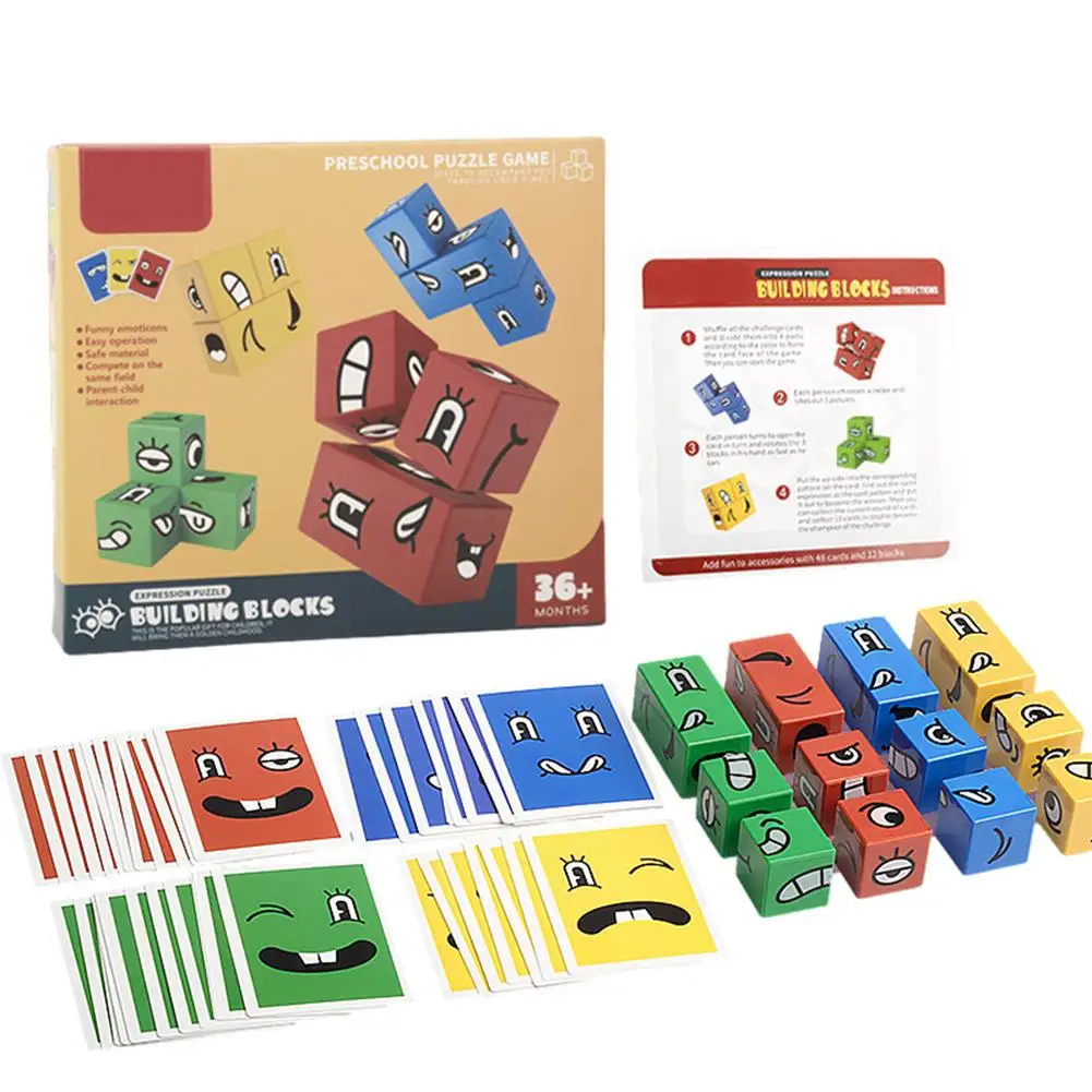 

Kids 3D Puzzles Jigsaw Intellectual Toys Puzzle Toys For Children Early Educational Toys Interactive Face-changing Game