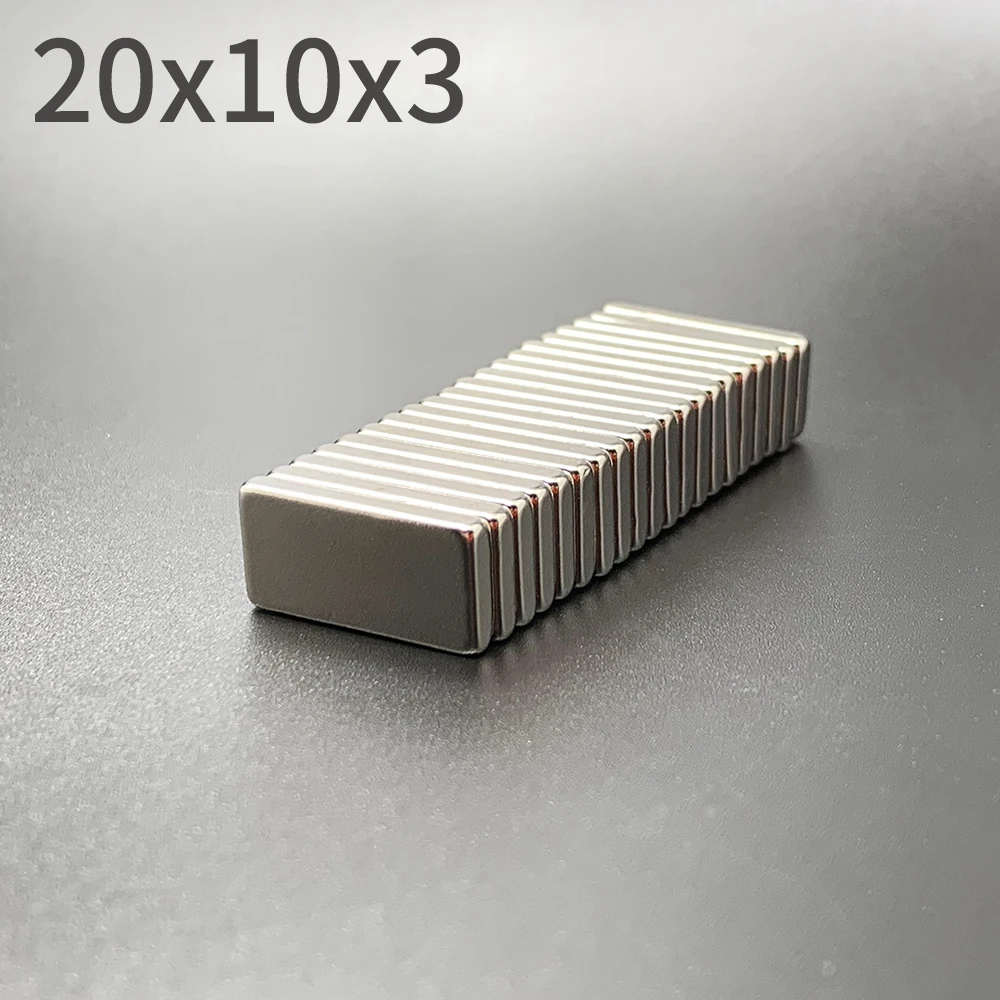Неодимовый магнит 20x10x3 N35 NdFeB квадратный супер сильный постоянный Блок