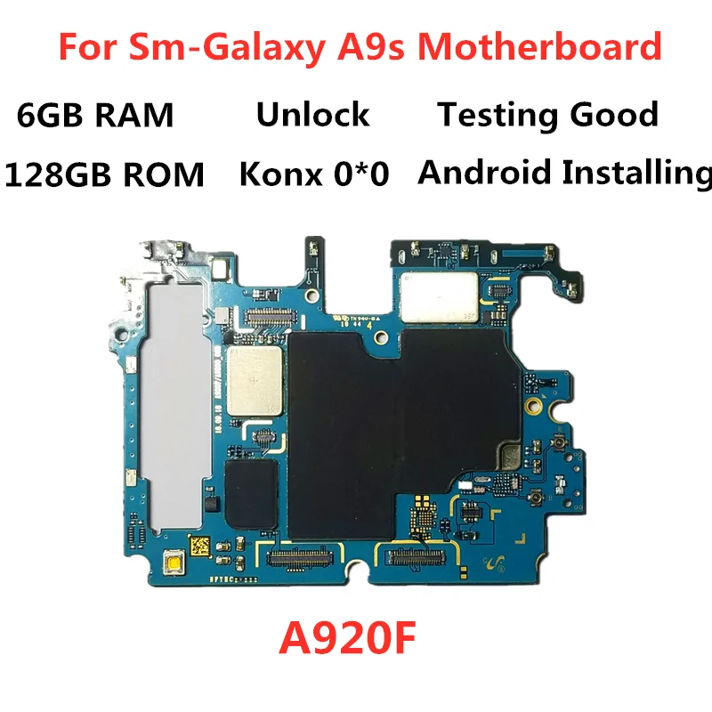 Материнская плата для Samsung Galaxy A9s разблокированная материнская A920F 128GB