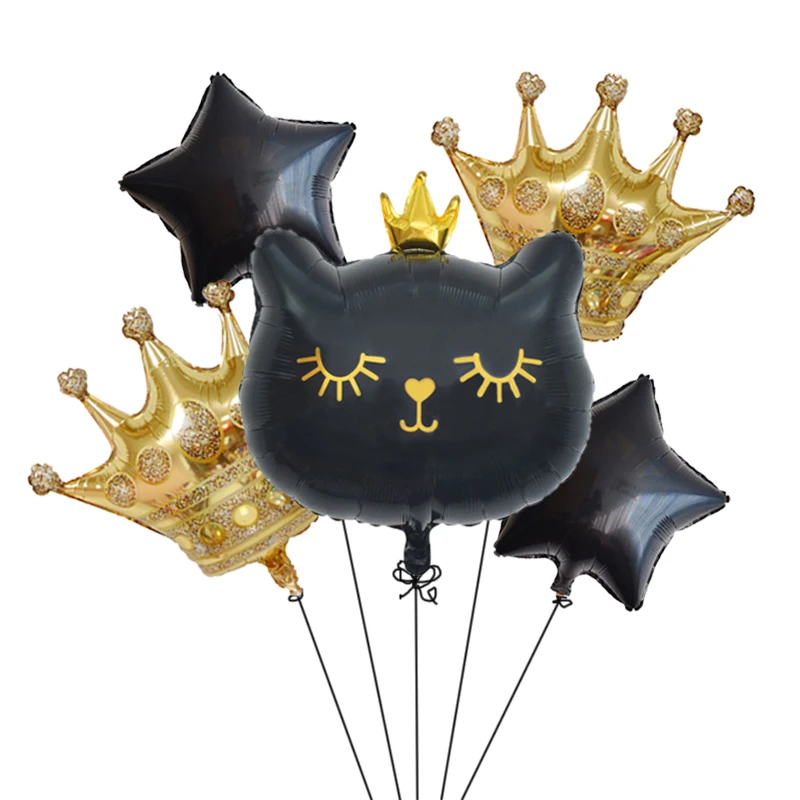 5 шт. Большие Гелиевые Шары в виде кота | Дом и сад