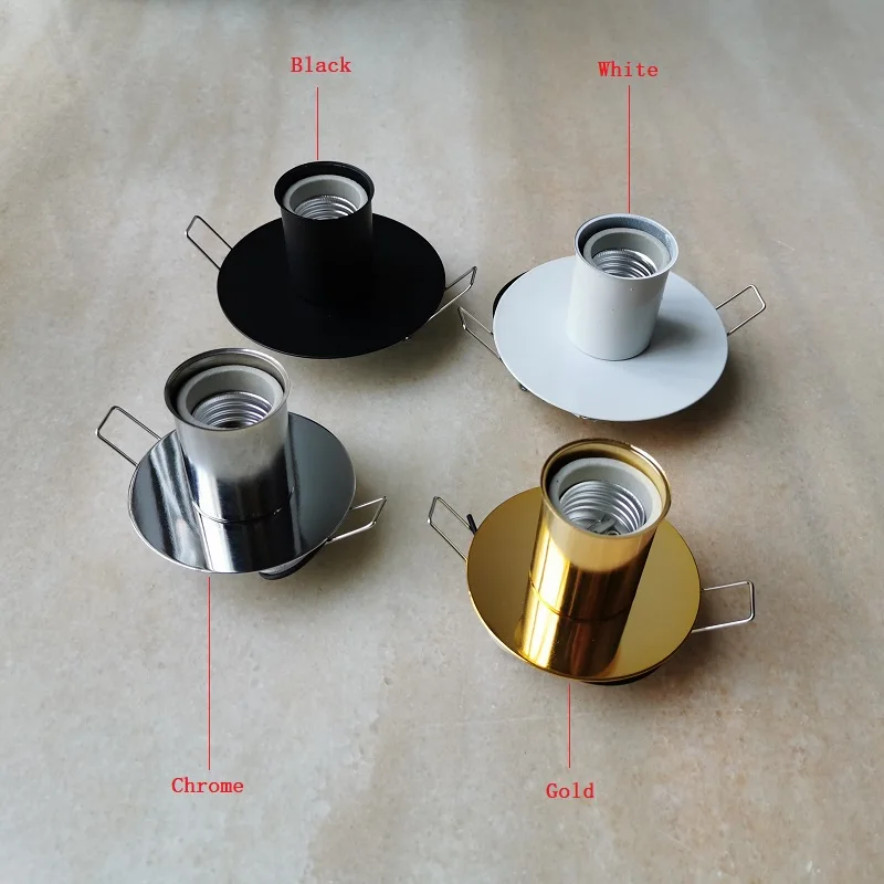 E27 винтовых отверстий керамическая встроенный потолочный светильник голова DIY