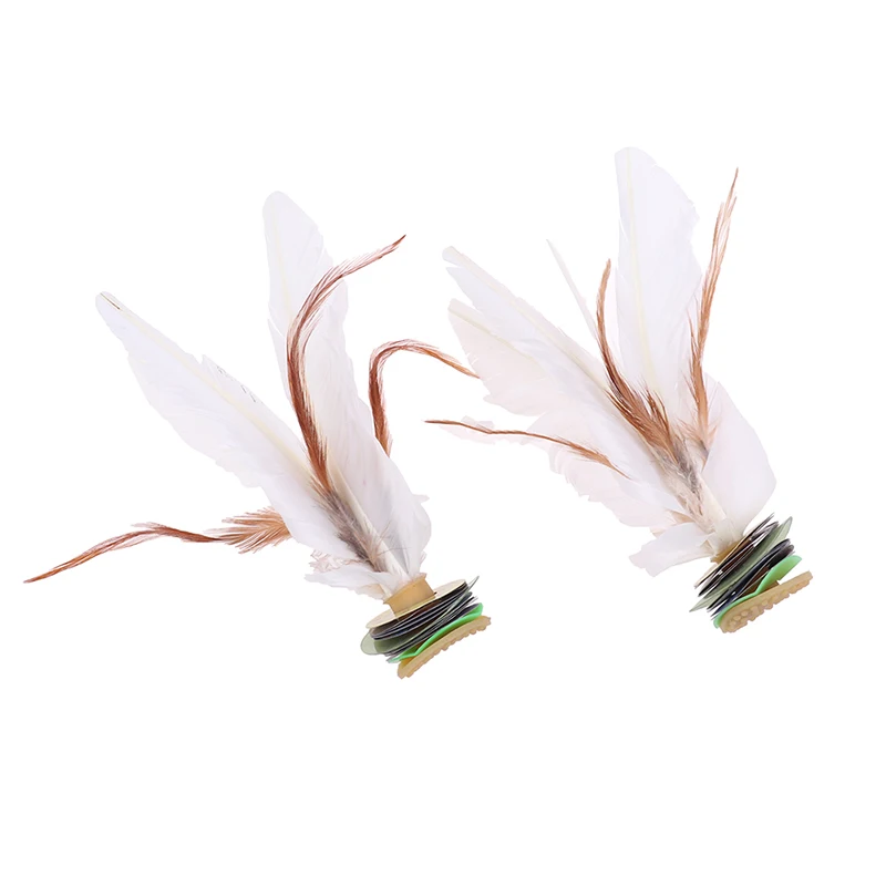 2pc China Jianzi Footbal Foot Kick Handwheel Fancy Goose Feather Shuttlecock Fitness Entertainment For Physical Exercise | Спорт и