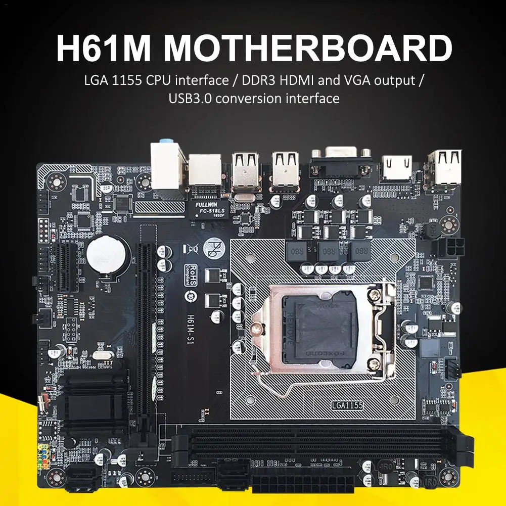 Desktop Computer Motherboard 1155 Pin CPU Interface All Solid State For Home Office Use | Электроника