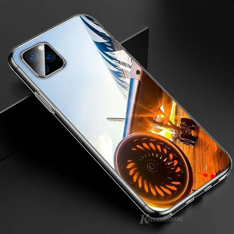 Прозрачный ТПУ чехол самолет для iPhone 11 11Pro XS MAX XR X 8 7 6S 6 Plus 5S чехол для телефона