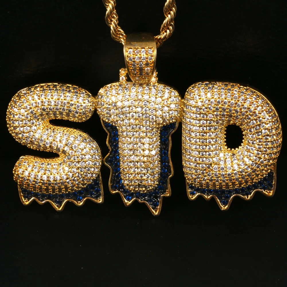 

Hip hop creative new zirconium diamond English letter combination pendant hip hop element trendy male Pendant