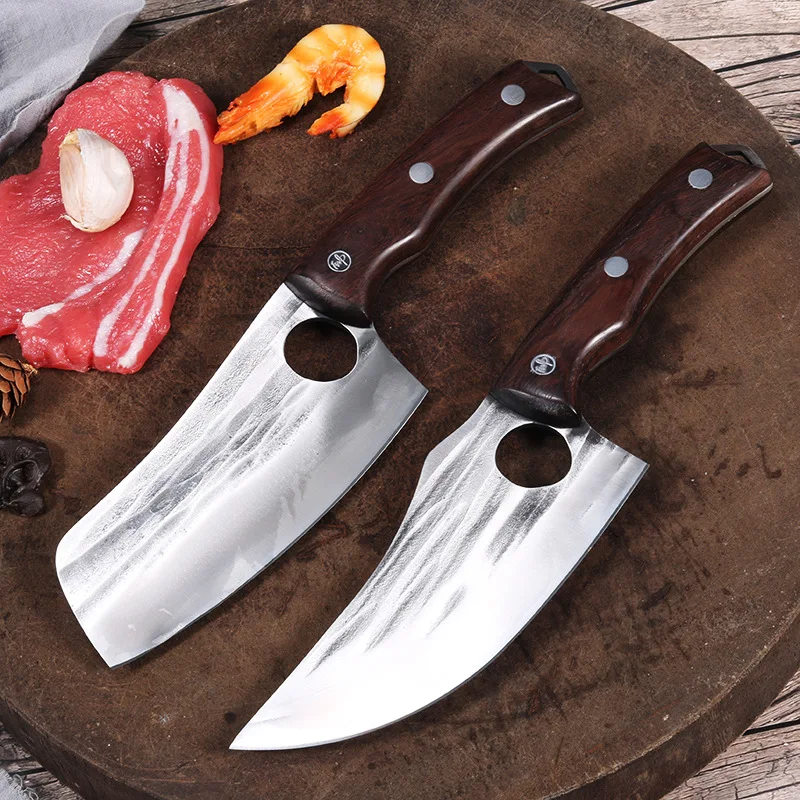 Кухонный нож из высокоуглеродистой стали для мясника мяса ножи нарезки ручка