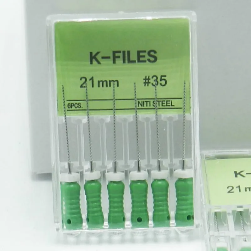 1 упаковка стоматологических NITI K-файлов для корневого канала endo K-FILE NitiFlex Dental handuse