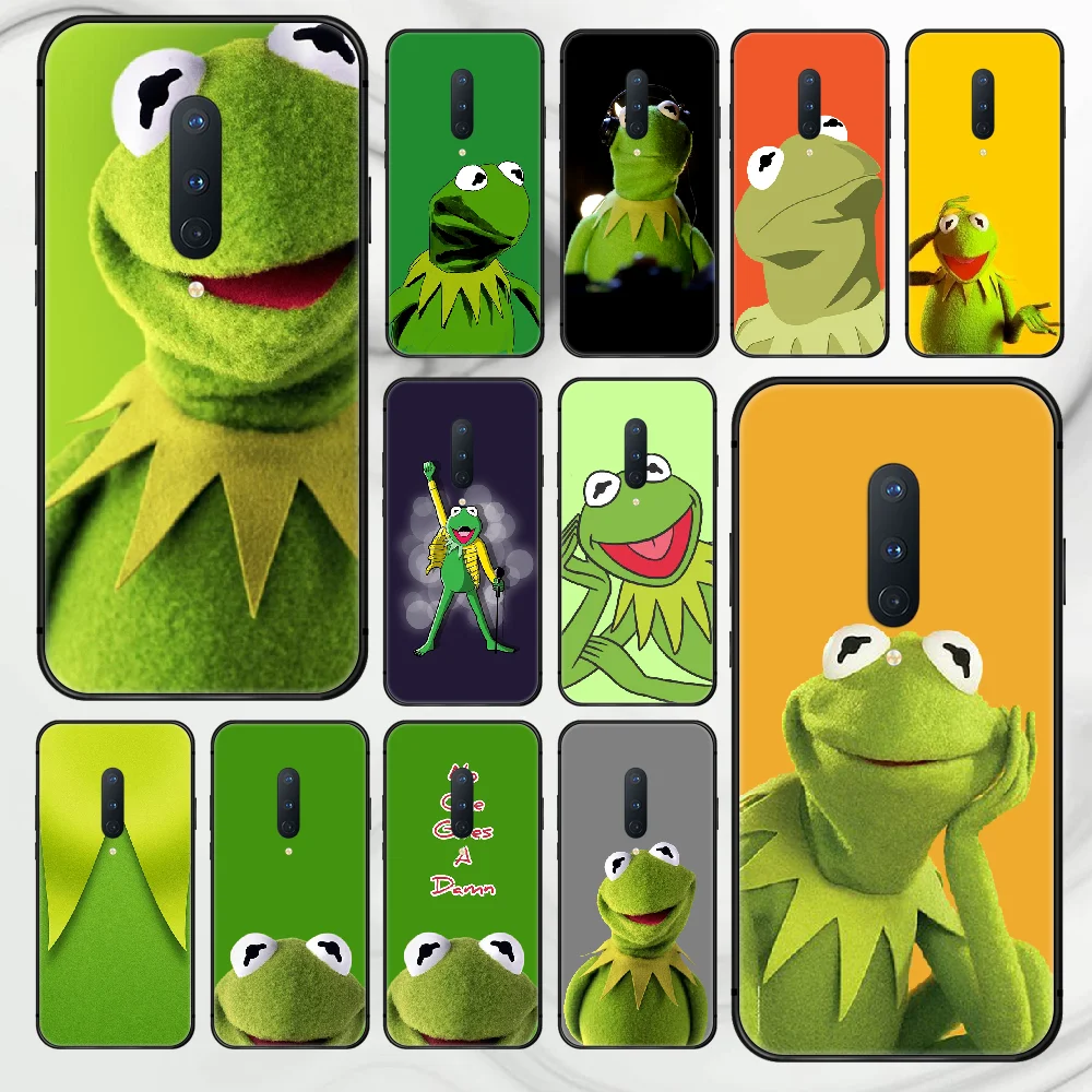 

Funny Kermit The Frog Phone Case Cover Hull For 1+ Oneplus 5T 6 6T 7 7T 8 8T Pro black Hoesjes 3D Prime Fashion Funda Soft