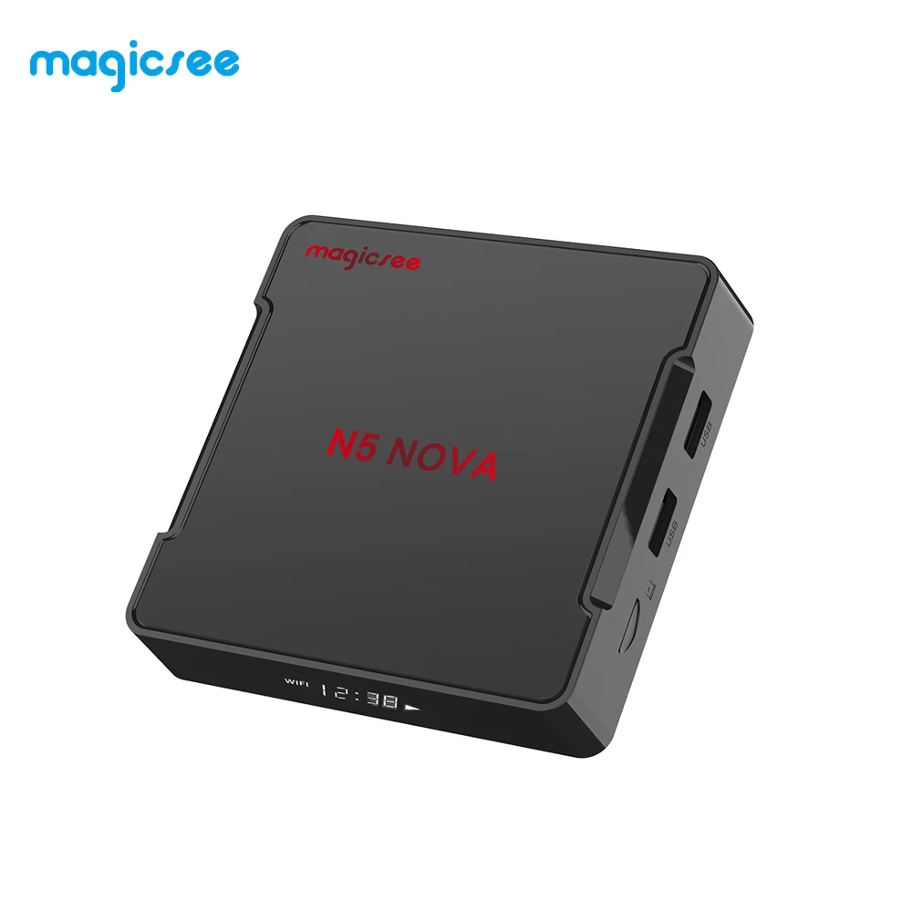 Magicsee N5 Nova Android Tv Box RK3318 64-разрядным четырёхъядерным 2 4G 5G WI-FI Bluetooth 4 0 USB3.0 LAN 100 м 4K HD