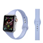 Тонкий ремешок для Apple Watch Band 44 мм 40 мм Iwatch Band 6 SE 5 4 45 мм 41 мм, тонкий силиконовый браслет Correa, Apple Watch 6 Band
