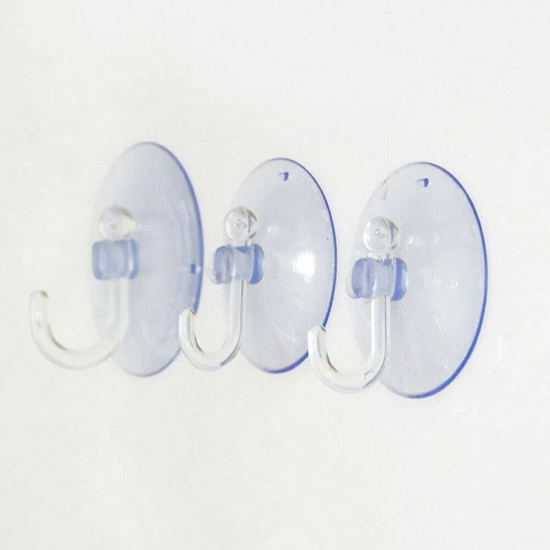 

5 /10pcs Window Glass Wall Hooks Transparent Vacuum Suction Cup Hook 3mm Strong Suction Cups for Kitchen Supplies
