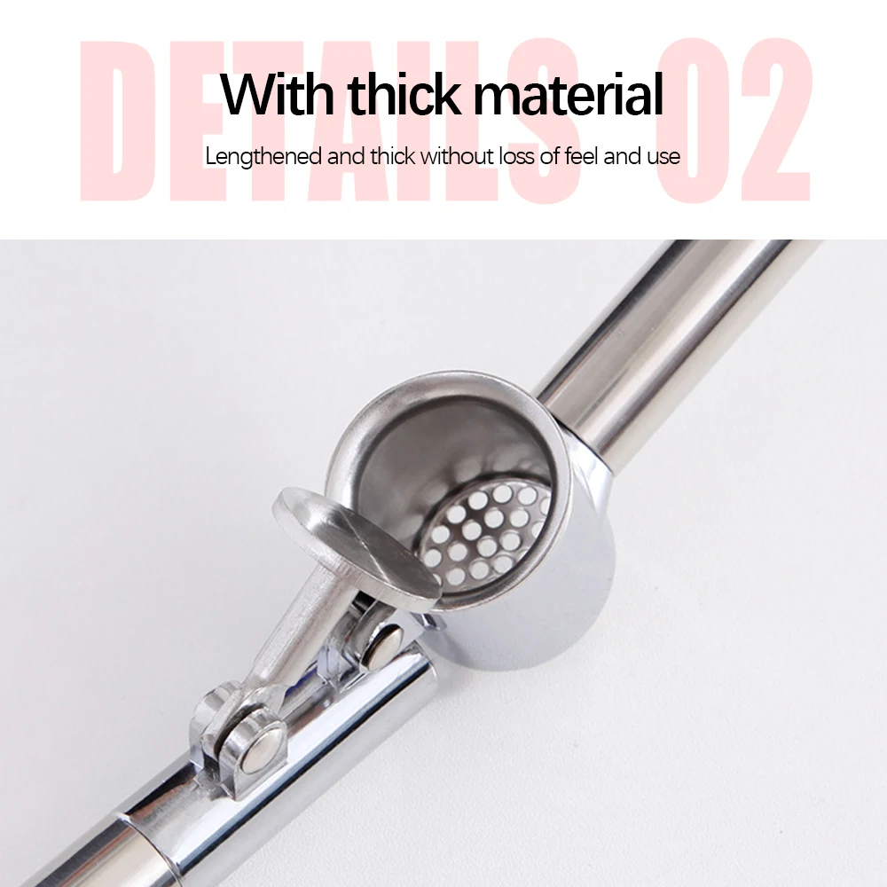 

Garlic Press Mincer Stainless Steel Garlic Crusher Squeezer Heavy-duty Manual Kitchen Tool Rust Proof Household Ginger Mincer