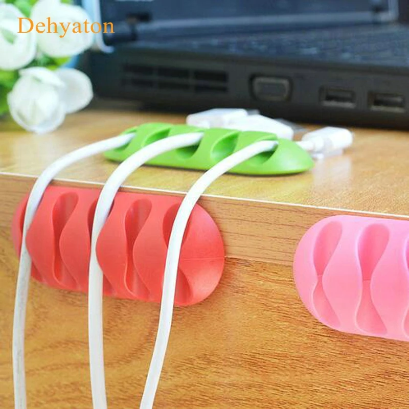 

Cable Organizer Earphone Cable Winder Organizer Charge Cable Holder Flexible USB Winder Management Clips Holder For Headset