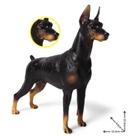 simulation solid model large red yellow pinscher furnishing articles children birthday gift toy