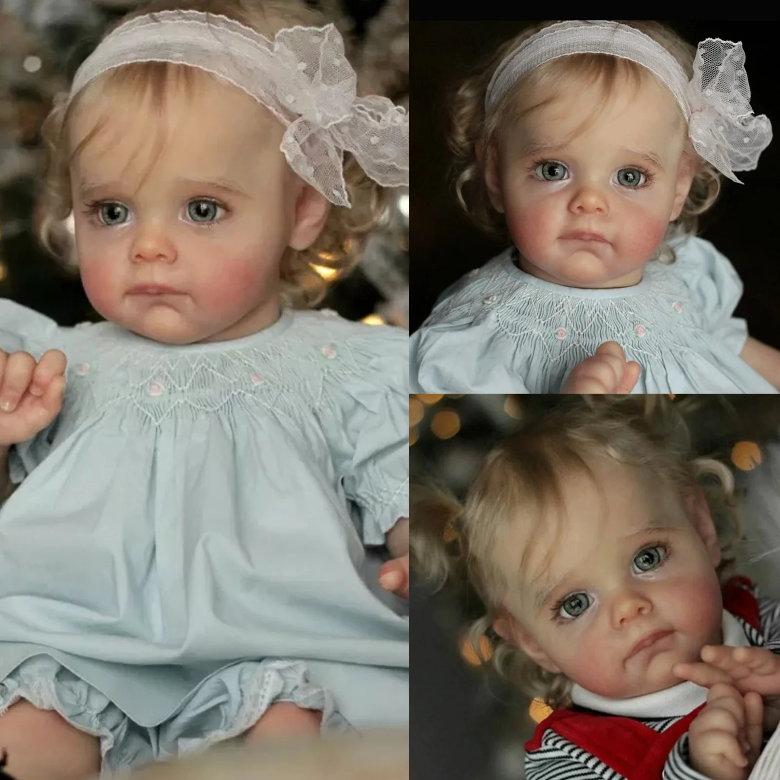 

23inch Maggi Full Limbs Toy Soft Touch Realistic Popular DIY Vinyl Head Reborn Doll Kit Cloth Body With Eyes Gift Arms Lifelike