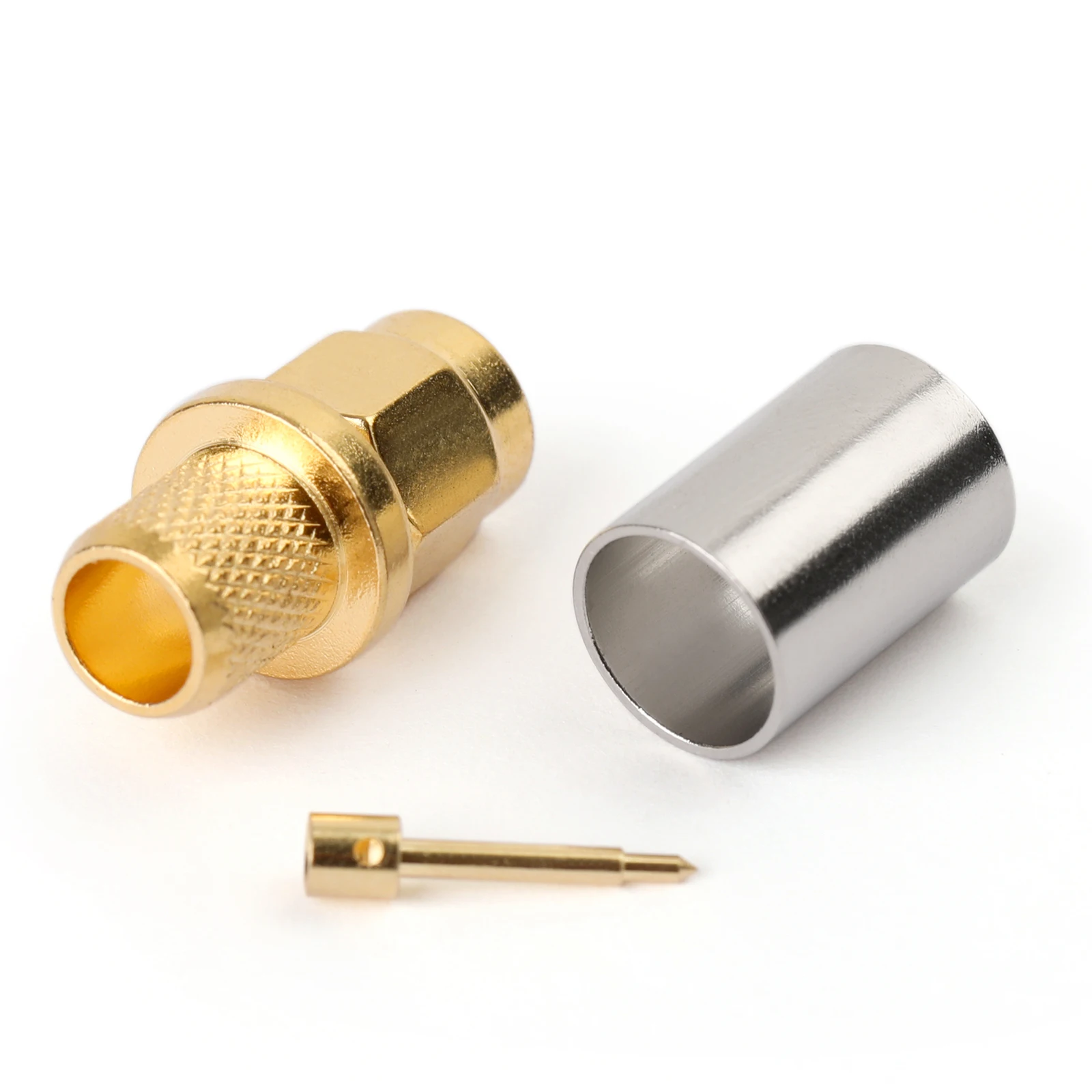 Areyourshop SMA Штекерный зажим RG5 RG6 5D FB LMR300 кабель прямой 10 шт. разъем позолоченный 50