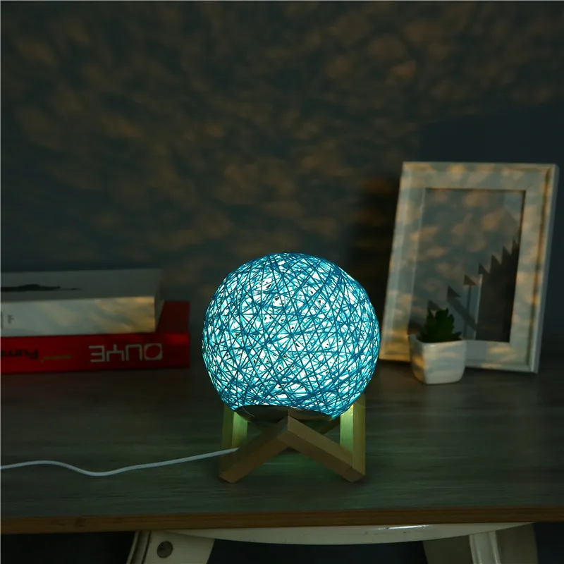 15 см 3D led сетка трость ночной Светильник луна светильник USB зарядка Настольная