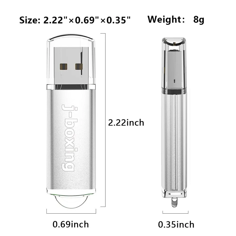 J-бокс USB флеш-накопитель 32 Гб оперативной памяти, 16 Гб встроенной памяти, прямоугольник на флэшке, 4 ГБ 8 ГБ карта флэш-накопители с Кепки 2 ГБ 1 ГБ/перейти дисков серебро 5 шт./упак