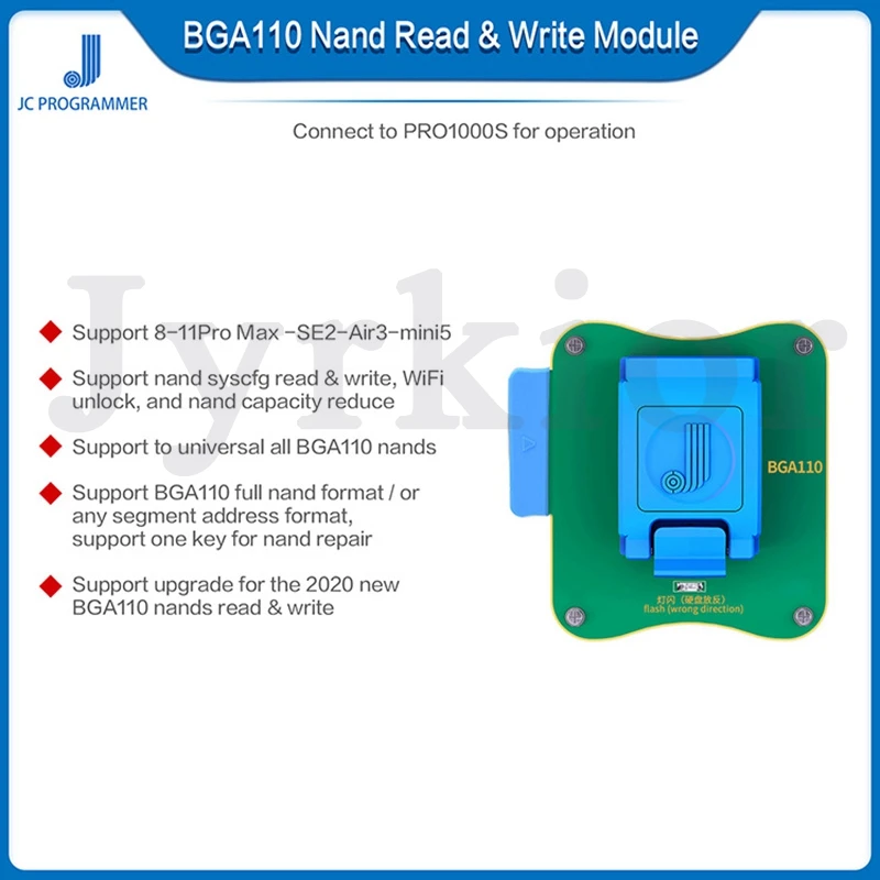 

JC P11 BGA110 Nand Programmer JC Pro1000S HDD SN Read Write Error Repair Unbind WIFI for iPhone 8-11 Pro Max iPad Air3 Mini5 SE2