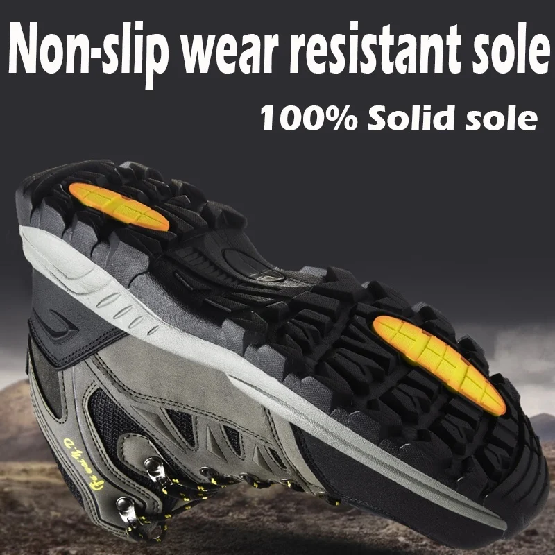 Brand Mens Hiking Shoes Outdoor Waterproof Non-slip Hiking Boots Sports Camping Trekking Sneakers Male Mountain Shoes Work Boots