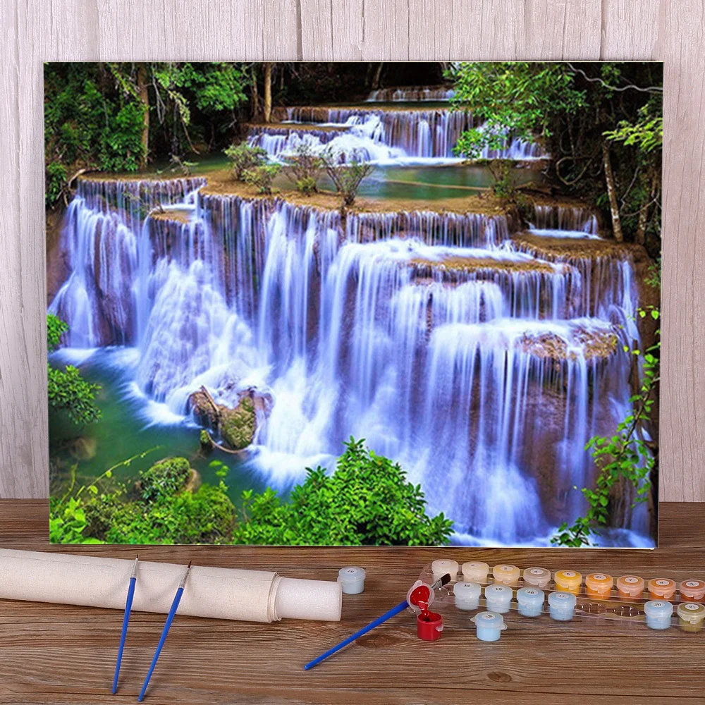 

Набор для рисования по номерам на холсте водопад, 40 х50 см