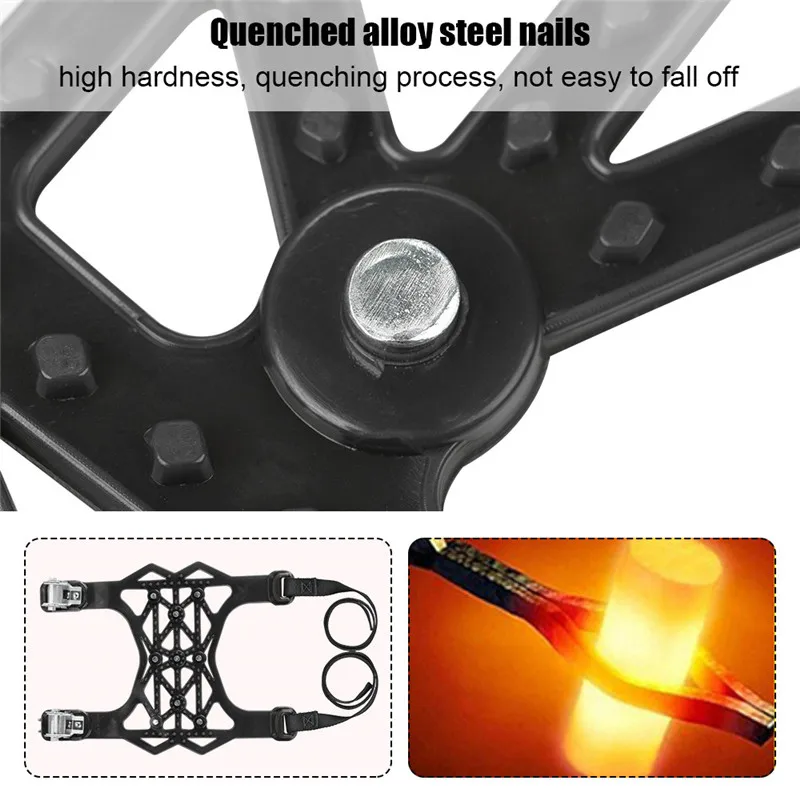 

Universal Tire Chains 6Pcs Anti-Skid Snow Chains Portable Easy to Mount Emergency Traction Car Snow Tyre Chains Width 165-285mm