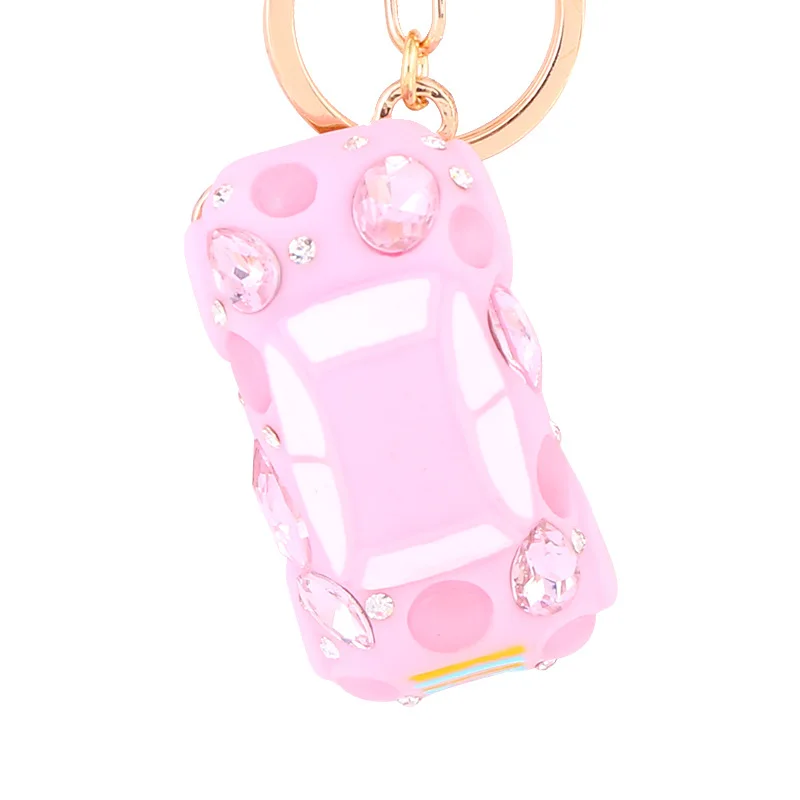 

2021Hot sale Crystal Car Key Chain New metal Varied Key Holder Fashion Bag Charm Accessories Rhinestones Lovely Keychain