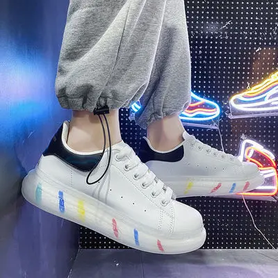 

McKunn shoes popcorn male Xiaobai soles shoes increase Korean version of students' leisure sports trend walking shoes