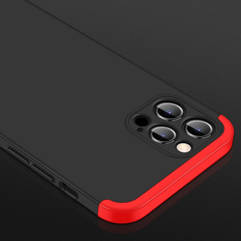 gkk for iphone 12 case 360 full protection with glass 3 in 1 shockproof anti fingerprint matte hard cover for iphone 12 shell free global shipping