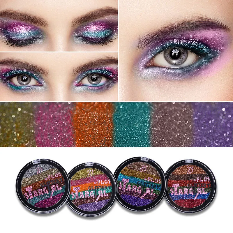 Макияж Bling водонепроницаемый алмазные тени для век Блеск мерцающие порошок
