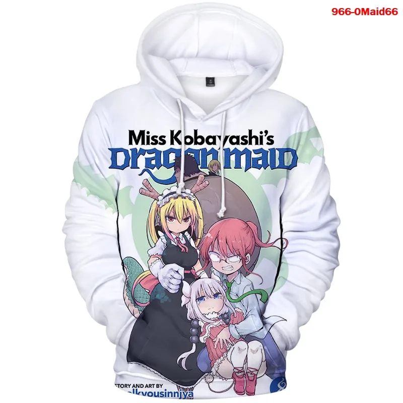 

Funny Anime Kobayashi's Dragon Maid Hoodies Women Oversized Hoodie Japanese Fashion Cartoon Clothes KannaKamui 3D Printing Tops