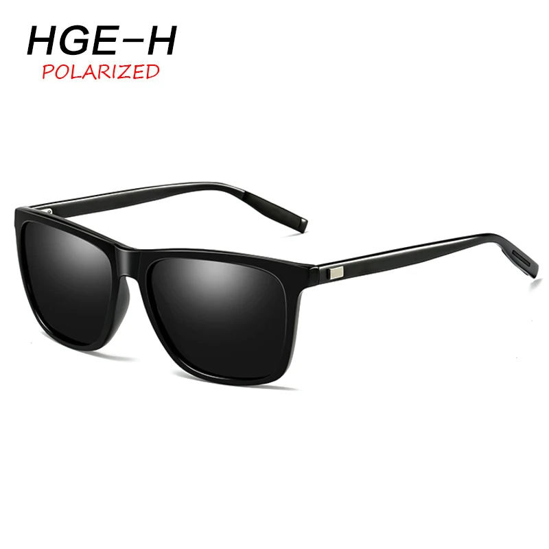 HGE-H Classic Design Polarized Men Sunglasses Ultralight Glasses Frame Square Sun Unisex Drive Travel 100% UV Goggles | Аксессуары для