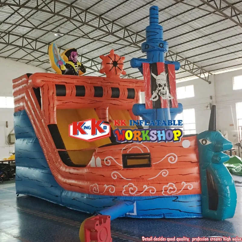 Сосуд лодка надувная горка уличная игровая площадка пиратский батут корабль для