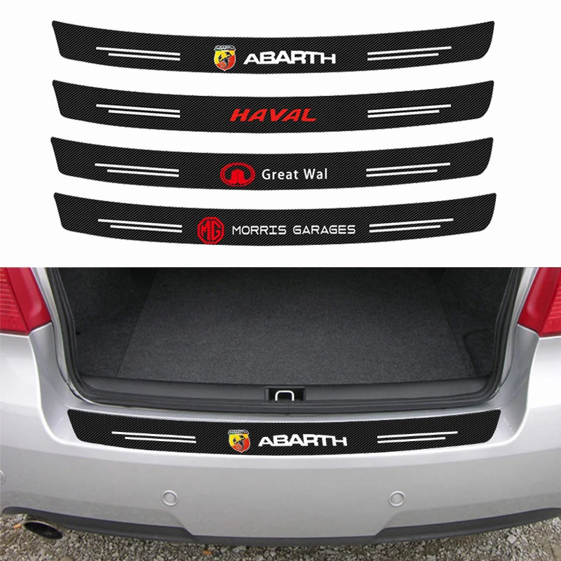 

1pcs Car Logo Carbon Fiber Rear Guard Plate Sticker for Dodge Caliber Challenger Charger Caravan Ram 2500 Dart Car Accessories