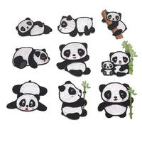 1pcs cartoon clothes patches panda embroidery stickers creative versatile clothes clothing trouser decoration sewing accessories