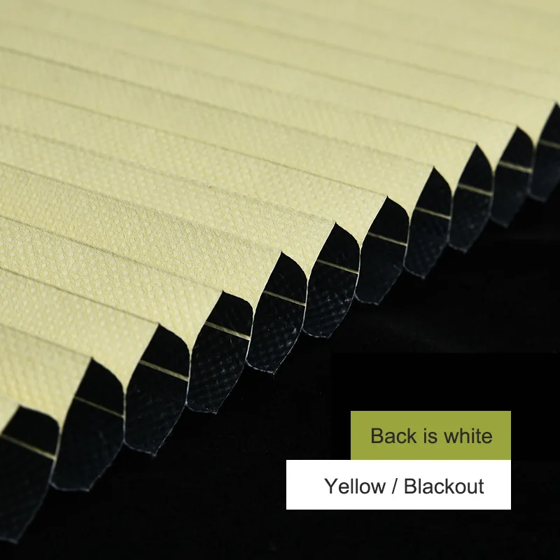 Blackout Yellow Верх-вниз, низ-вверх, легко фиксируется, беспроводная, глухая, с боковым замком, сотовая занавеска, сотовые жалюзи, Индивидуальный размер - Цвет: Blackout Yellow