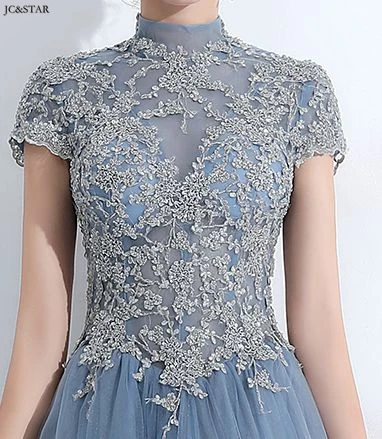 Vestidos de festa longo para senhoras casamento Новое кружевное платье трапециевидной формы с