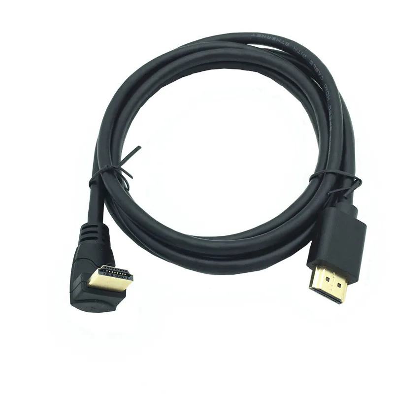 

4K*2K 60HZ HD-V2.0 Male to HDMI-compatible Down & Up & Left & Right Angled 90 degree Male HD extension 2.0v angle cable