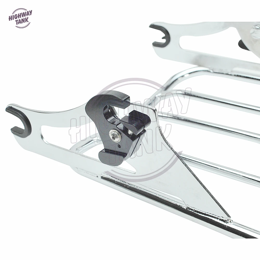 

Chrome Motorcycle Air Wing Detachables Two-Up Luggage Rack case for Harley Street Glide Road King 2009-2017