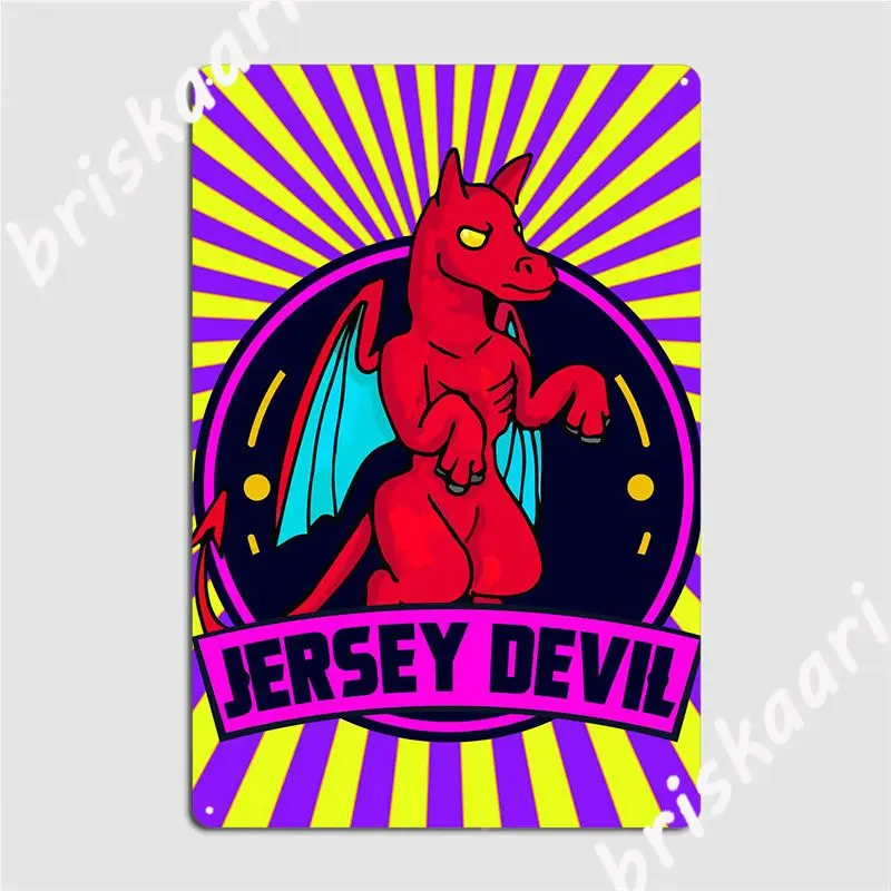 

Jersey Devil Metal Plaque Poster Wall Pub Plaques Retro Cinema Tin Sign Poster