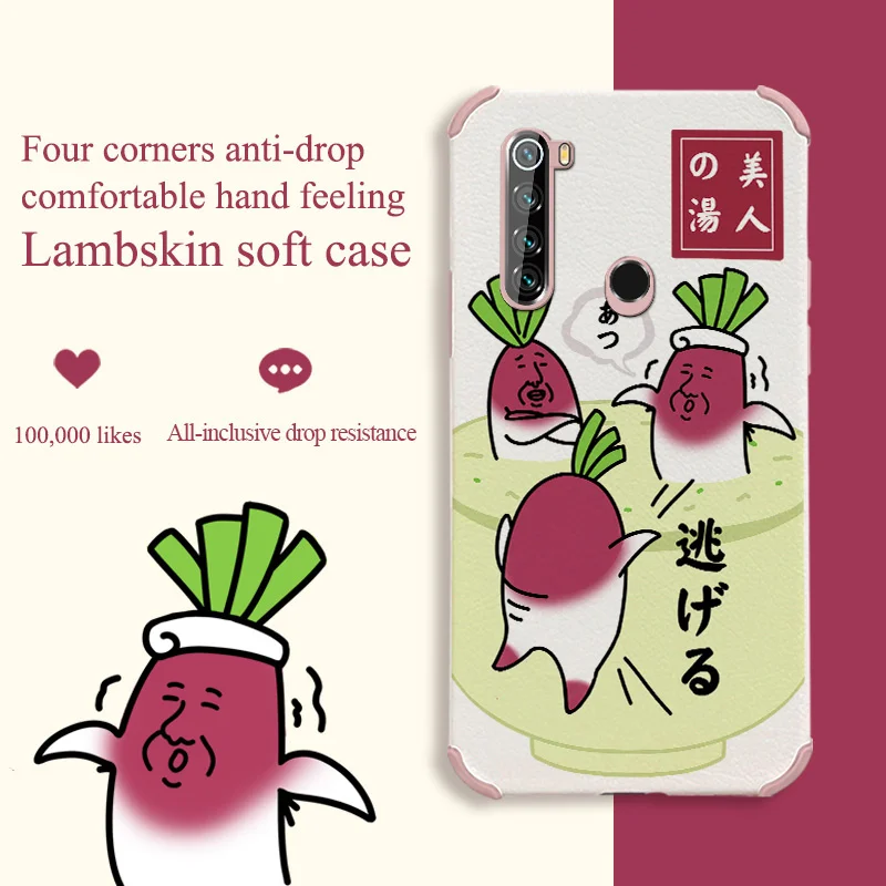 

Turnip Beauty Phone Case For Xiaomi Redmi Note 8 8Pro Pro Liquid Silicone Cover