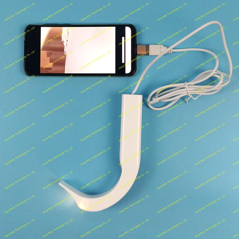 Laringoscopio de v&iacute;deo digital, port&aacute;til, desechable, USB, Visor de deslizamiento-5