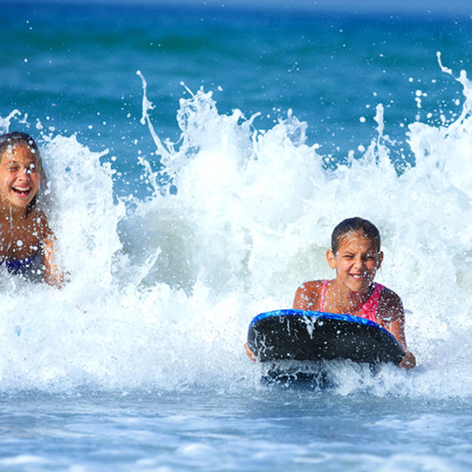 

Outdoor Inflatable Surfboard Solid Color Buoy Kickboard Kids Safe Sea Surfing Portable Board Girls Boys Swimming Mattress superb
