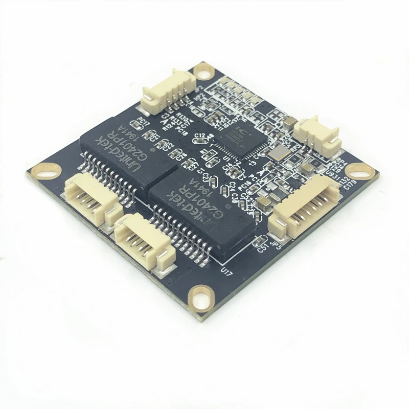 Обратный блок питания 12V Мини печатных плат мини модуль коммутатора ethernet 10/100