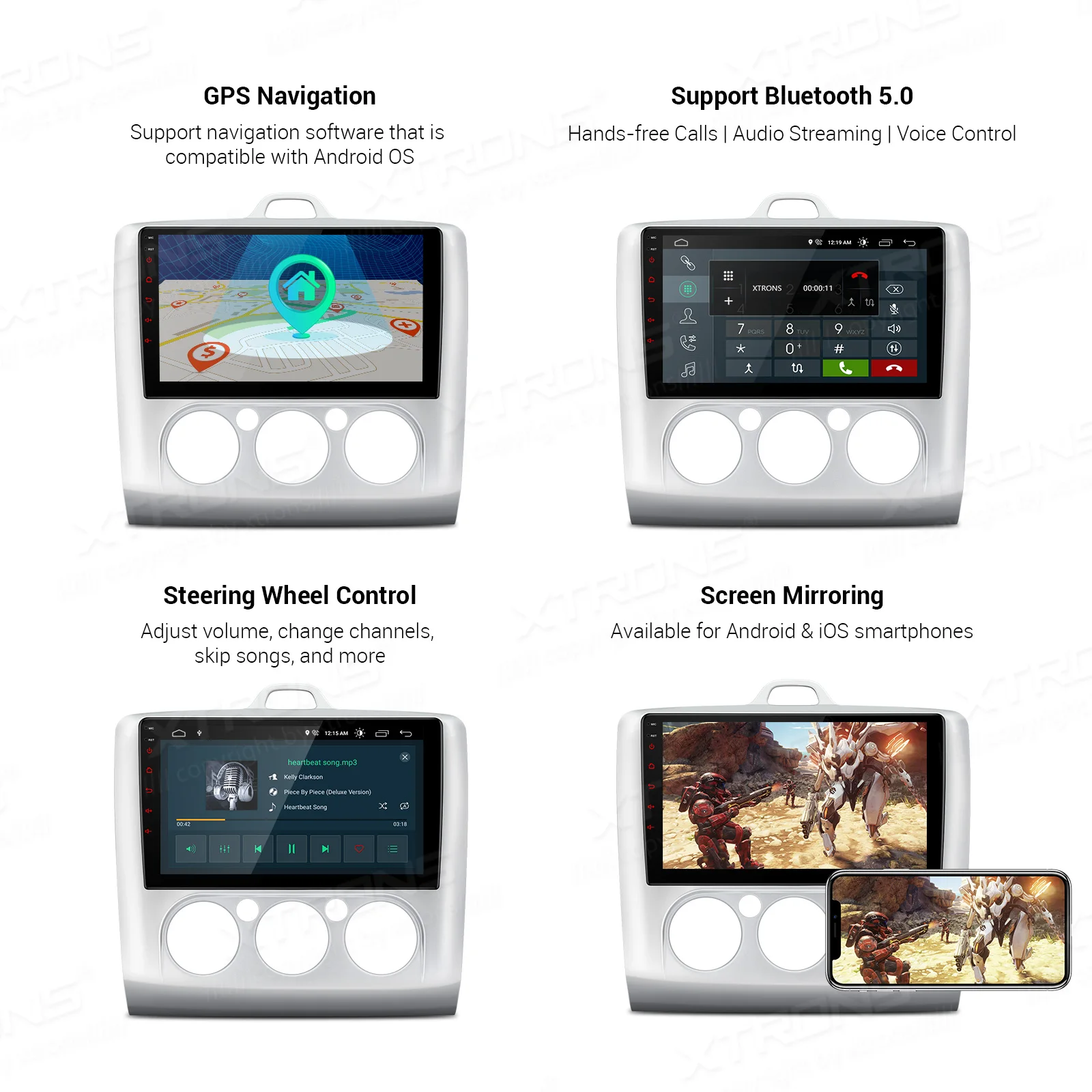 XTRONS 9 ''IPS экран Android 0 DSP GPS навигация автомобильный стерео радио плеер для Ford Focus